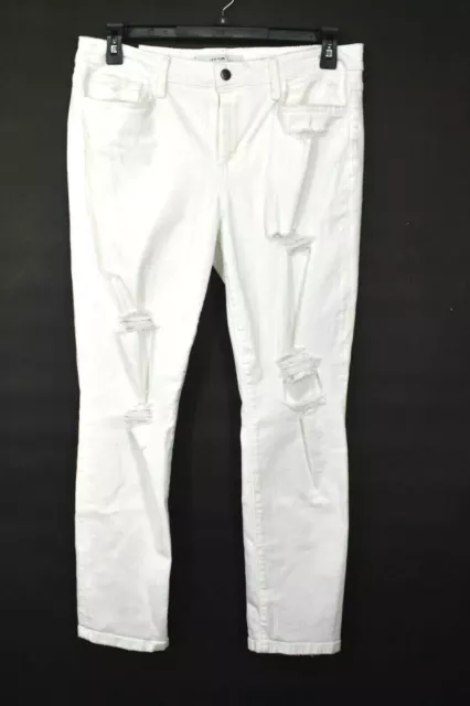 Joe's Jeans Womens White Jeans Coated High Rise Skinny Leg Ankle Jeans 32 $198