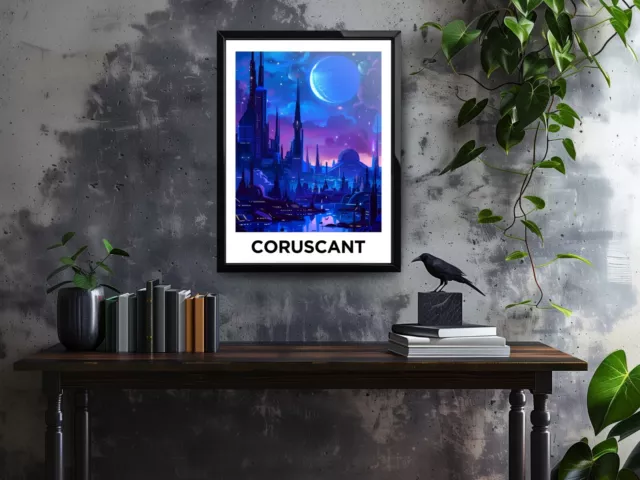 Coruscant - Star Wars Poster, Star Wars Planet Minimalist Poster, Gamer Decor