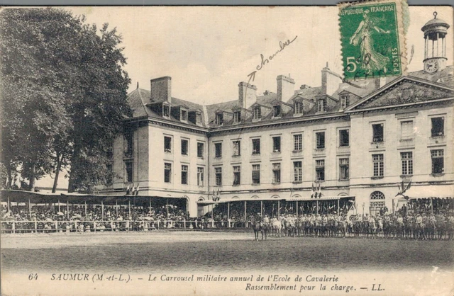 Carte Postale Ancienne CPA 49 Saumur - École De Cavalerie En 1904 (très Bon état)