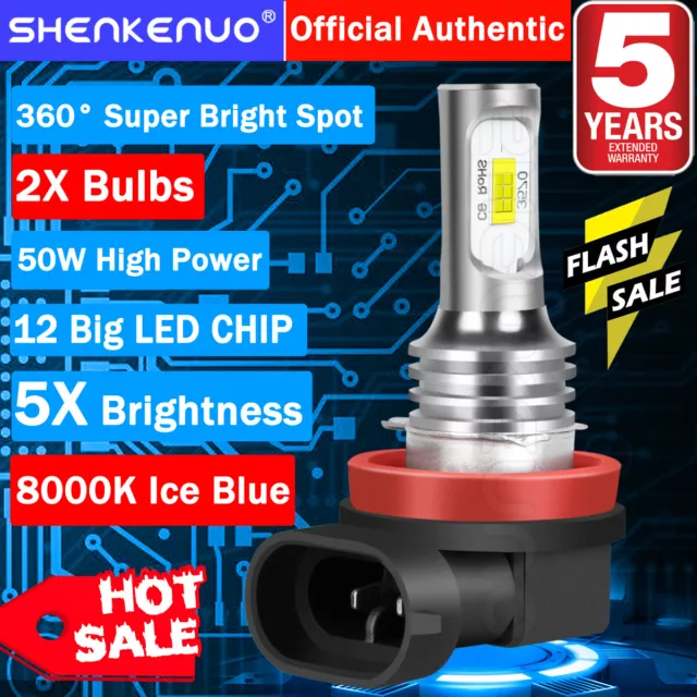 For KIA Optima 2011 2012 2013 2014 2015 H11 H8 Ice Blue Bright LED Fog Lamp YHL