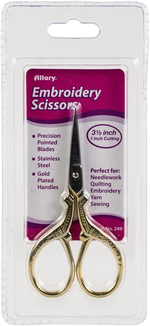 Allary Embroidery Scissors 3.5"-Gold Handle -249A