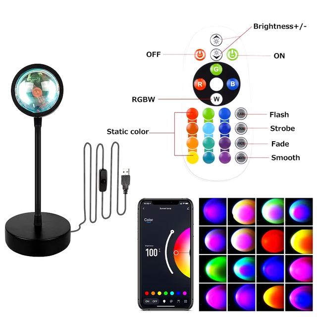 TUYA SMART SUNSET Lamp Night Light Sunset Projector Smart Life APP