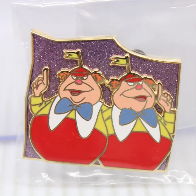 B4 Disney Pin LE Tweedle Dee Dum Alice in Wonderland 65th Anniversary Puzzle