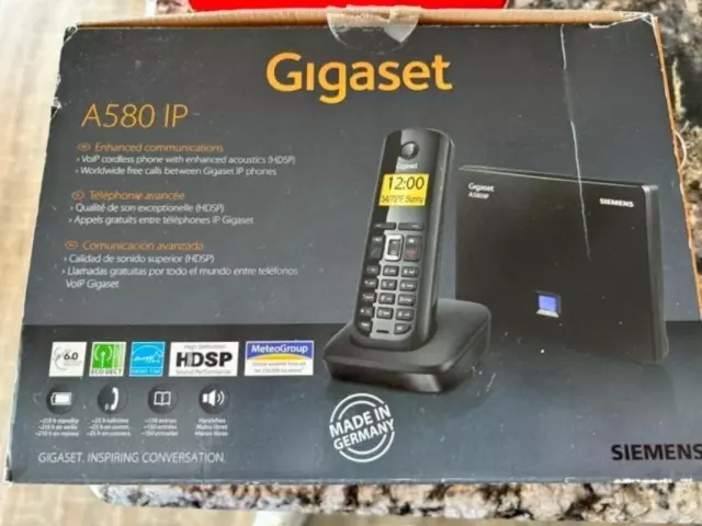 Siemens Gigaset A580 IP Quint Cordless Phone for VoIP.
