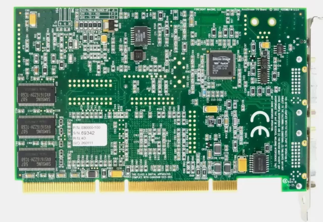 FORESIGHT IMAGING ACCUSTREAM 170 PCI-Frame Grabber 170MHz Board Card 030000-100 2