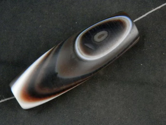 Good Quality Rare Tibetan Natural Agate Dzi *Dragon's Eyed* 56mm Bead DD133