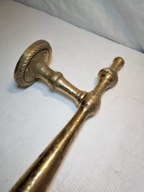 Vintage Solid Brass Door Handle Very Large - 60cm Long - Condition In Photos 3