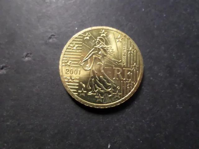FRANCE pièce 50 centimes d' euro 2001 TTB chez PCSTAMPSFR