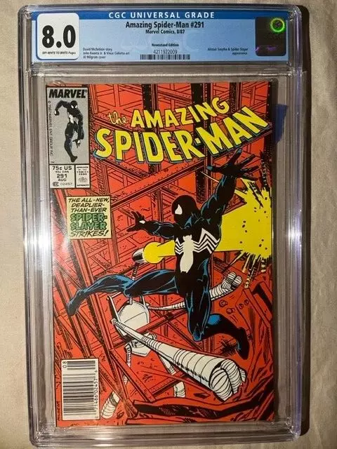 Amazing Spider-Man 291 CGC 8.0 1987 David Michelenie John Romita Jr