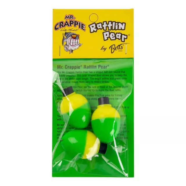 Mr Crappie Flo-Glo Lighted Bobber Yellow/Green 2 Pack M125W-2YG-GL