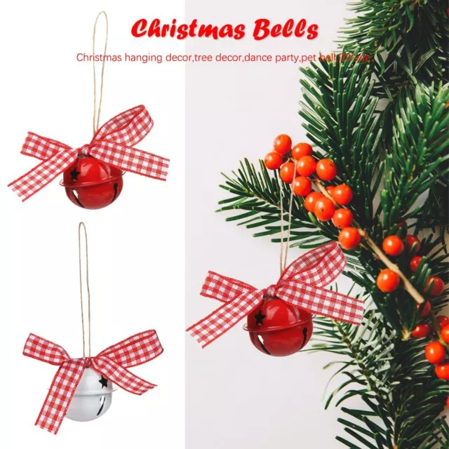 Crafts Metal Cute Christmas Bell Tree Decorations Jingle Bells Hanging Decor