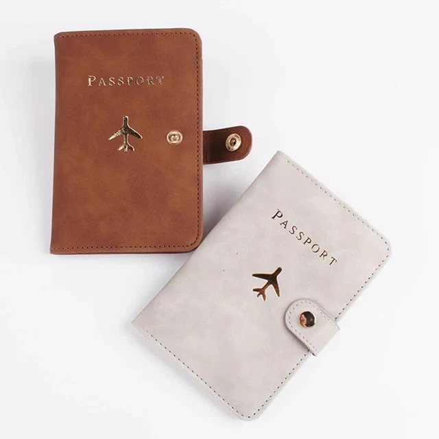 Leather Passport Holder Covers Case Waterproof Travel Credit Card Wallet Cute