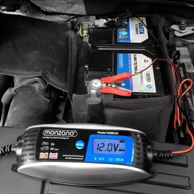 Chargeur Automatique Batterie Intelligent Voiture Moto Camion Auto 6V 12 LCD