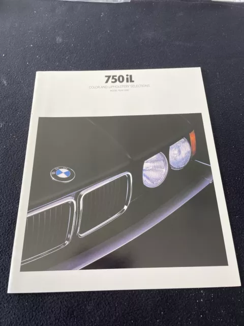 1990 BMW 750i 750iL COLOR Chart US Brochure E32 750 iL 7 Series Sales Catalog