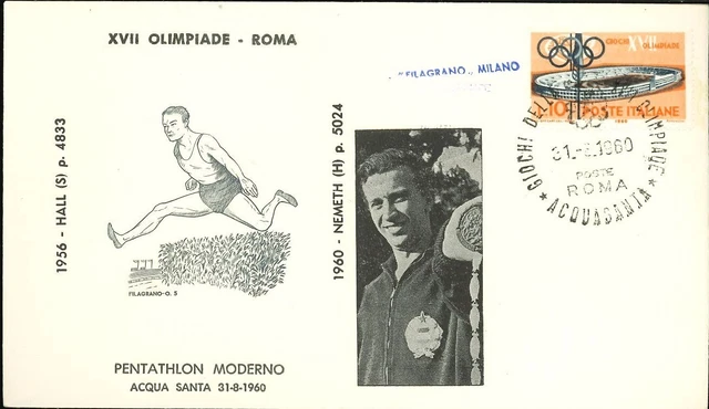 🏅 Olimpiade Roma 1960 - Pentathlon Moderno - Oro Ferenc Nemeth Ungheria