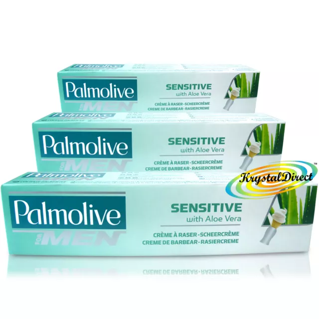 3x Palmolive Sensible Espuma de Afeitado Crema 100 ml con Extracto de Palma