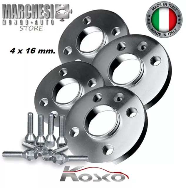 KIT 4 DISTANZIALI RUOTE 16 MM. VOLKSWAGEN PASSAT Type 3C 2004>2008 CON BULLONI