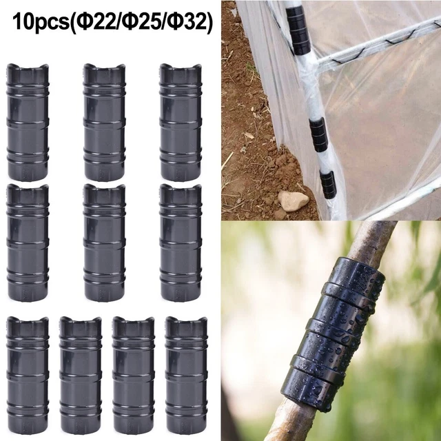 Connector Greenhouse Frame Tubing Membrane 22mm 25mm 32mm ABS+PC Anti Rust Black
