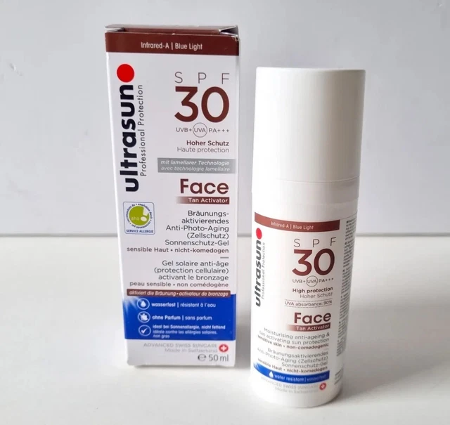 ULTRASUN FACE TINTED Honey Chemical Sunscreen Gel SPF 30 - 50ml £14.99 ...