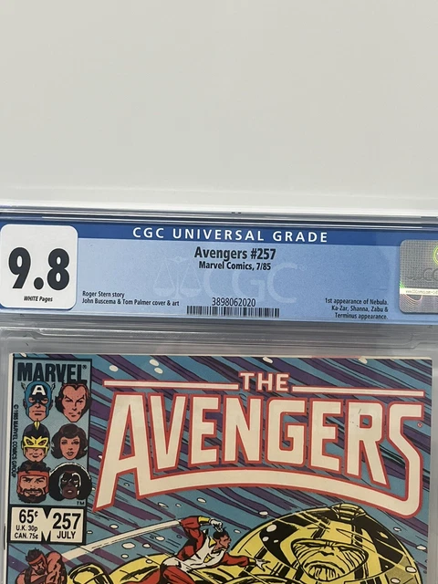 Avengers #257 CGC 9.8 NM/MT WP 1st App Nebula 1985 Guardians Galaxy New Case QR 2