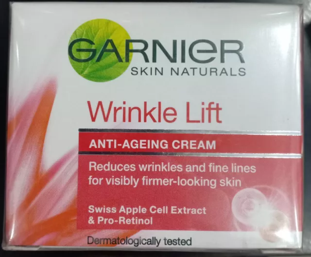 1 paquete de crema antienvejecimiento Garnier Skin Naturals Wrinkle Lift...