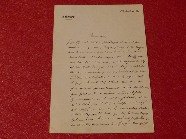 Lettre Autographe Signée De Raymond Poincaré – 1897, Avec De Jolis Coups De Plume