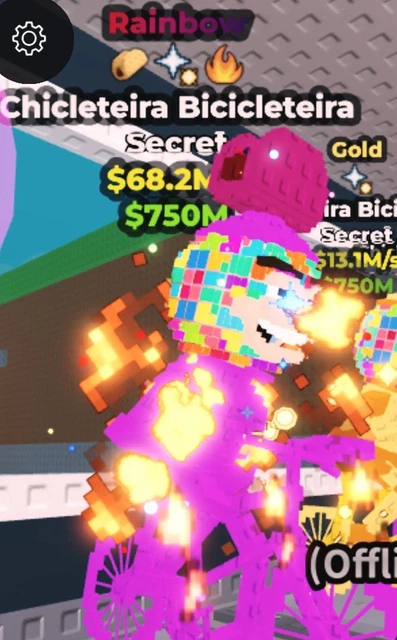 Chicletera Ritual STEAL A BRAINROT. Rainbow Chicletera Bicicletera With 4 Mutations 68m ...