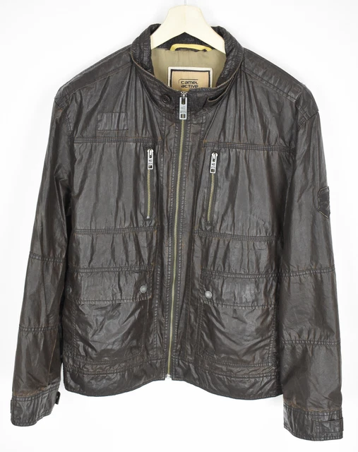 Veste Homme Camel Active Taille 52 EU - Vert Militaire Avec Capuche Cachée Et Poches Zippées - Neuf Sans étiquettes