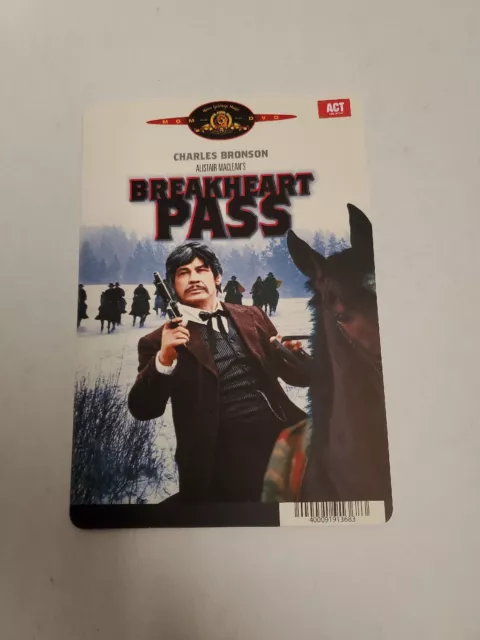 Breakheart  Pass BLOCKBUSTER SHELF DISPLAY DVD BACKER CARD ONLY 5.5"X8"