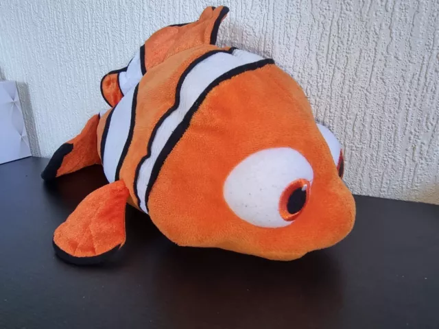 Disney Store Rare Stamped Finding Nemo Large Soft Toy Plush 18” with Tail Orange