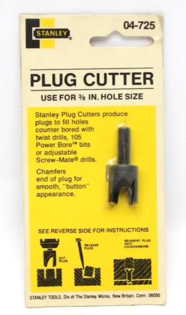Stanley Plug Cutter #12 size No.04-724 - Made in the USA !