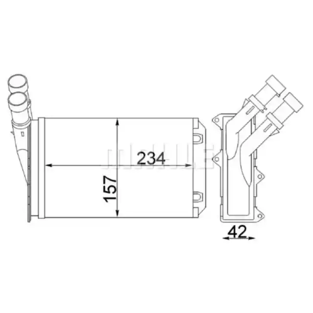 Wärmetauscher Innenraumheizung MAHLE AH 83 000S für Citroën Peugeot ZX