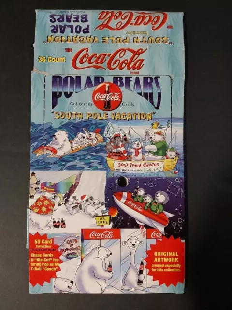 Coca-Cola Polar Bears "South Pole Vacation"  Empty Card Box /  1996 / Fine-