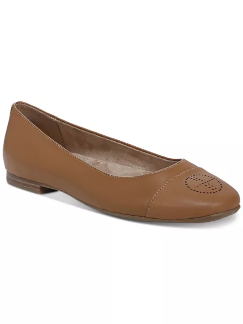 GIANI BERNINI Womens Brown Comfort Aerinn Square Toe Slip On Flats Shoes 8 M