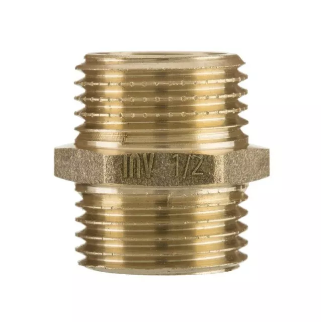 1/2" 3/4" 1" BSP Male Thread Pipe Connection Nipple Union Joiner Fitting Brass