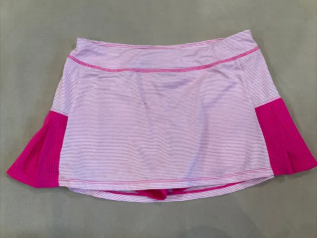 Champion skirt skort XL girls 14/16 active run tennis golf pink striped