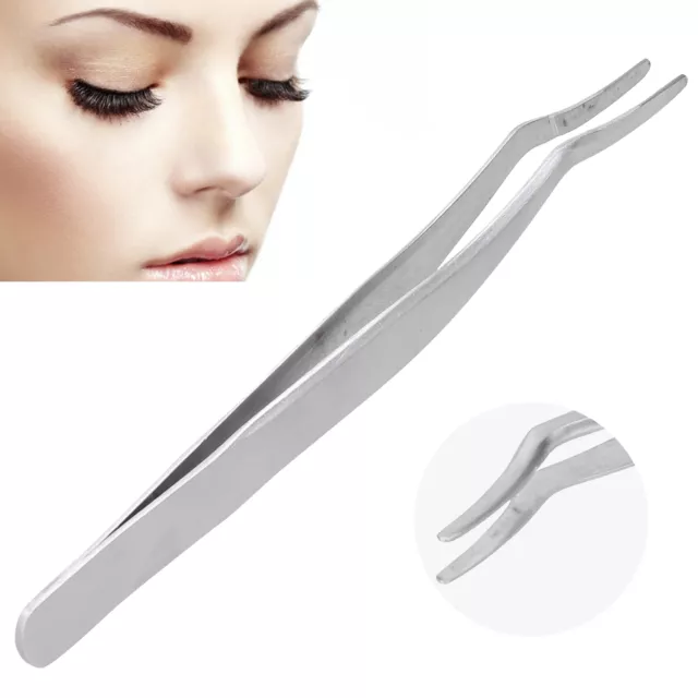 (Sticky Bag))Eyelash Applicator Tool Curved Eyelash Tweezers Excellent