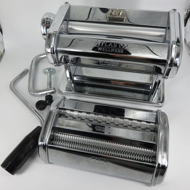 Marcato Atlas 150 Wellness 4 Piezas Fabricante De Pasta De Acero Inoxidable Hecho En Italia