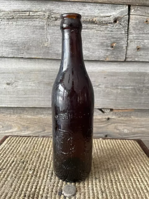 Vintage Beer Bottle Mcdonach & Shea Amber Beer Bottle Embossed