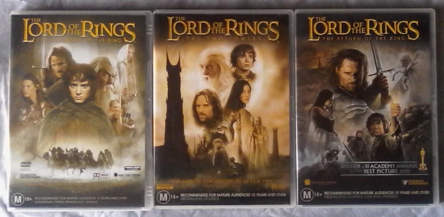 3X dvds lot, All great titles, bulk lot. Lord of the Rings Trilogy,