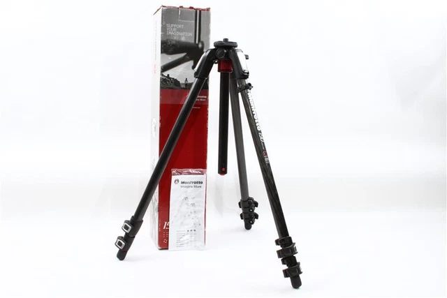 Trípode usado Manfrotto 190 fibra de carbono 3 secciones para cámara (MT190CXPRO3)