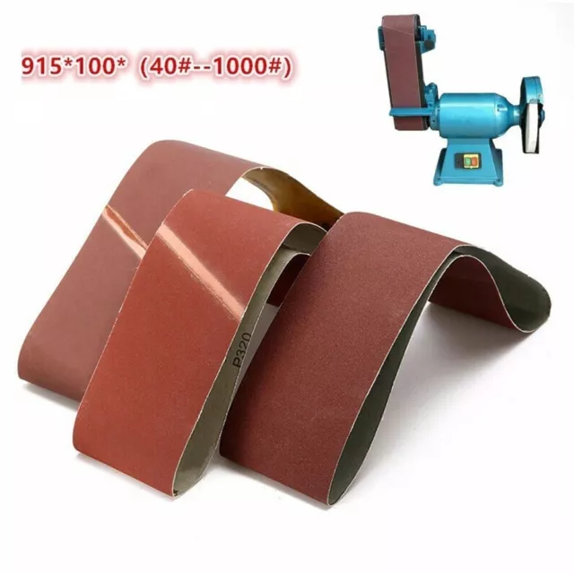 Professional Cloth Belt Sanders 100 x 915mm Ideal for Wood and Metal Surfaces