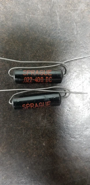 2 NOS Sprague Black Beauty Capacitors – .0033 Uf 400v, 160P Tone Caps, Vintage USA Made 4 thumbnail image