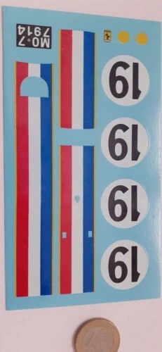 Décalcomanie 1:43 Ferrari 250 GTO #39 Spa 1963 – Pierre Noblet, Neuf