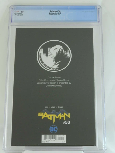 Batman #50 CGC 9.8 (Kirkham Variant Cover C) DC Comics Book - (White Pages) 3