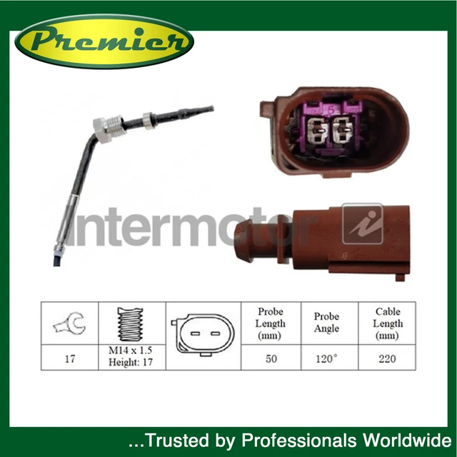 EXHAUST GAS TEMPERATURE Sensor Premier Fits Audi Q7 A6 A4 3.0 TDi 3 £