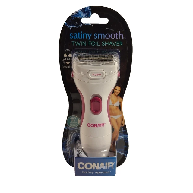 CONAIR TWIN FOIL Shaver Satiny Smooth Powerful And Gentle Cordless Wet