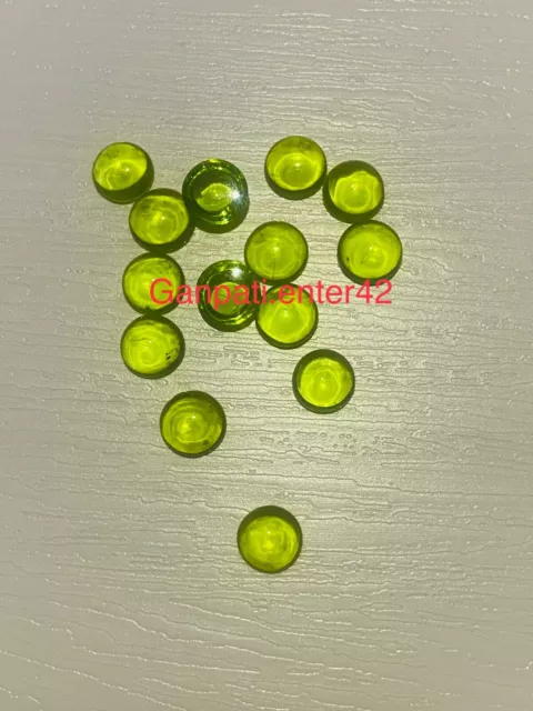 Natural Peridoto Redondo Cabujones 4x4MM Calibrado Tamaño Suelto Gema de E