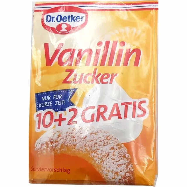 Zucchero vanillina Dr. Oetker confezione da 2 x 12 (12x8g = 96g) MHD:30.9.23