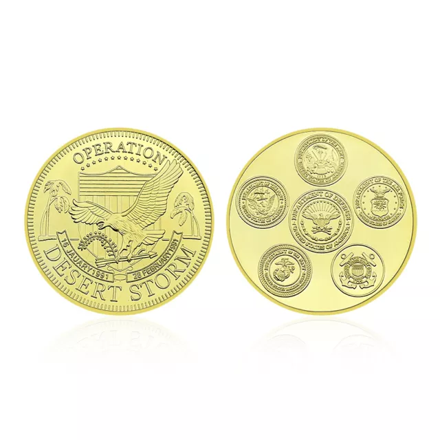 US Desert Storm Festival Souvenir Coin Gold Coin Gold Plated Commemorative Medal